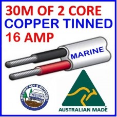 30M OF 2 CORE 3MM WIRE MARINE TINNED COPPER TRAILER CABLE BOAT 12V TWIN METRES 